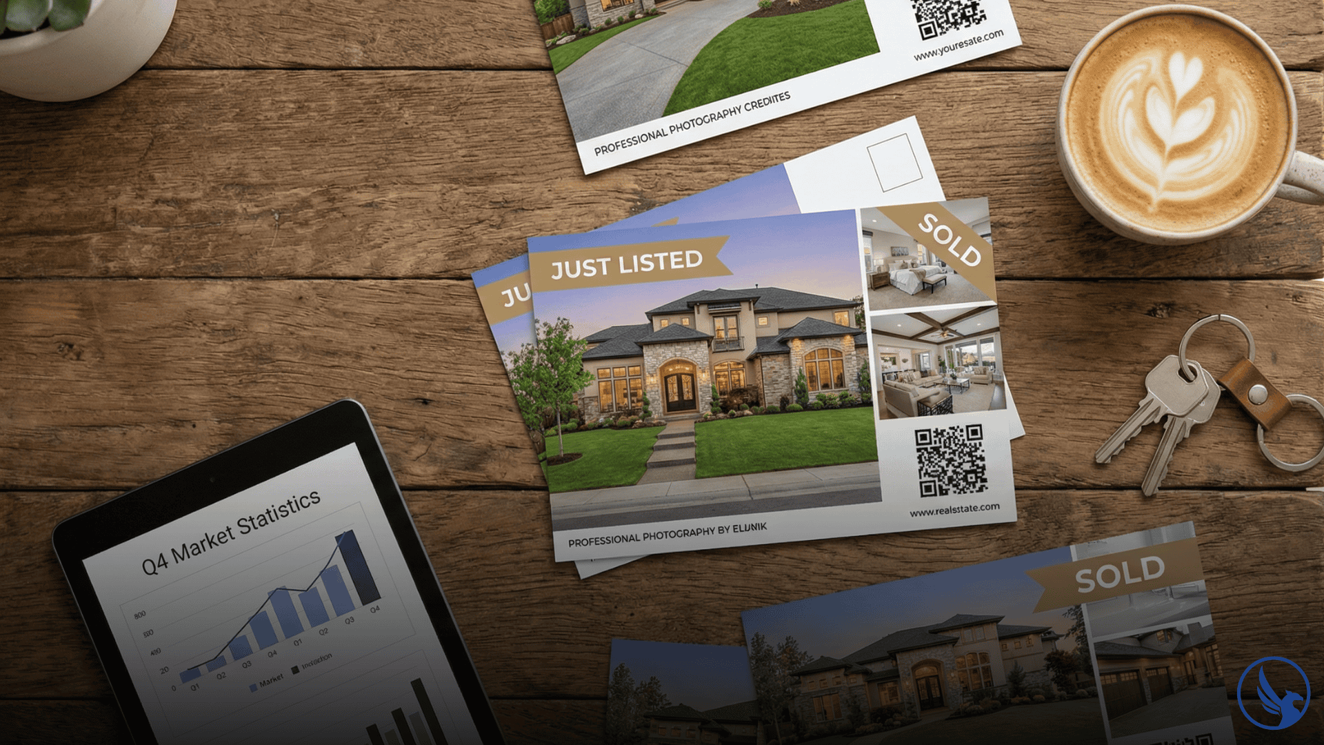 postcard printing for real estate agents showing professional marketing materials and neighborhood targeting strategy
